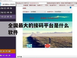 全国最大的接码平台是什么软件