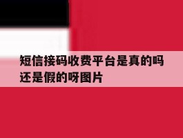 包含短信接码收费平台是真的吗还是假的呀图片的词条