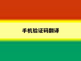 手机验证码翻译