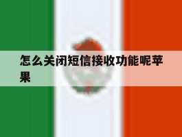 怎么关闭短信接收功能呢苹果