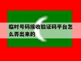 临时号码接收验证码平台怎么弄出来的