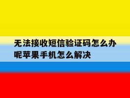 包含无法接收短信验证码怎么办呢苹果手机怎么解决的词条