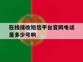 在线接收短信平台官网电话是多少号啊