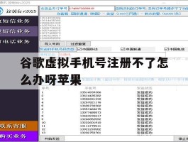 谷歌虚拟手机号注册不了怎么办呀苹果