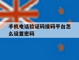 手机电话验证码接码平台怎么设置密码