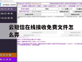 云短信在线接收免费文件怎么弄