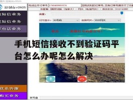 手机短信接收不到验证码平台怎么办呢怎么解决的简单介绍