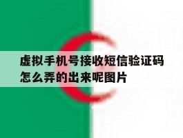 包含虚拟手机号接收短信验证码怎么弄的出来呢图片的词条