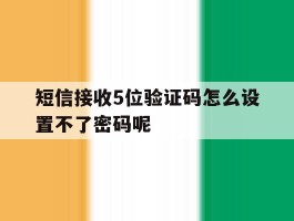 短信接收5位验证码怎么设置不了密码呢的简单介绍