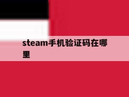 steam手机验证码在哪里