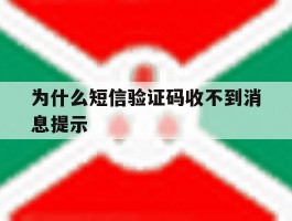 为什么短信验证码收不到消息提示