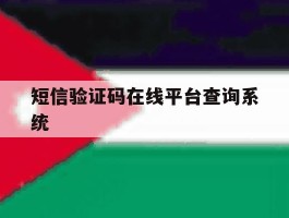 短信验证码在线平台查询系统
