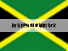 微信授权哪里解除绑定