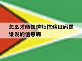 怎么才能知道短信验证码是谁发的信息呢