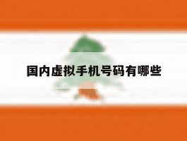 国内虚拟手机号码有哪些