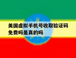 美国虚拟手机号收取验证码免费吗是真的吗