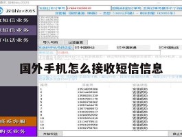 国外手机怎么接收短信信息