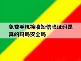 免费手机接收短信验证码是真的吗吗安全吗