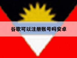 谷歌可以注册账号吗安卓