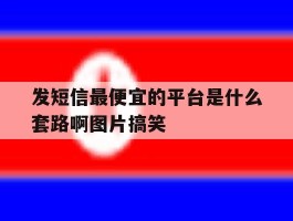 发短信最便宜的平台是什么套路啊图片搞笑的简单介绍