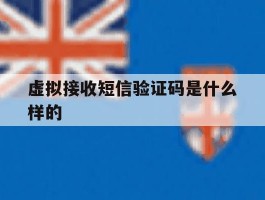 虚拟接收短信验证码是什么样的
