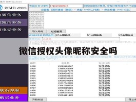 微信授权头像昵称安全吗