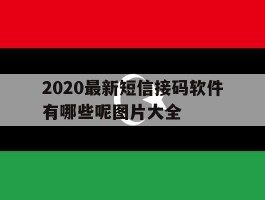 2020最新短信接码软件有哪些呢图片大全