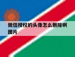 微信授权的头像怎么删除啊图片