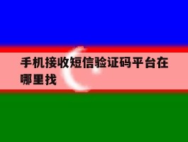 手机接收短信验证码平台在哪里找