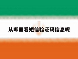 从哪里看短信验证码信息呢