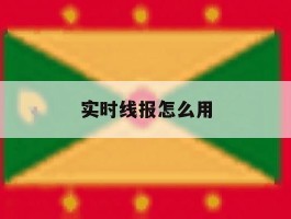 实时线报怎么用