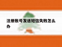 注册账号发送短信失败怎么办