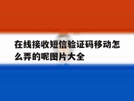 在线接收短信验证码移动怎么弄的呢图片大全