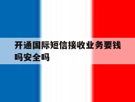 包含开通国际短信接收业务要钱吗安全吗的词条