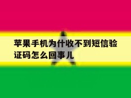 苹果手机为什收不到短信验证码怎么回事儿